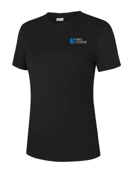 Womens Black PosiCharge Competitor Tee w/First Citizens' Logo