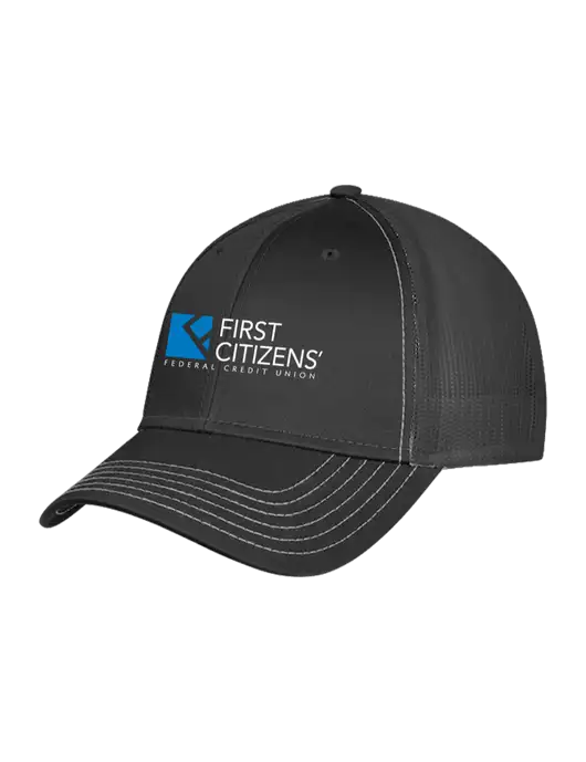 Charcoal Grey Mesh Trucker Cap Snap Back w/First Citizens' Logo