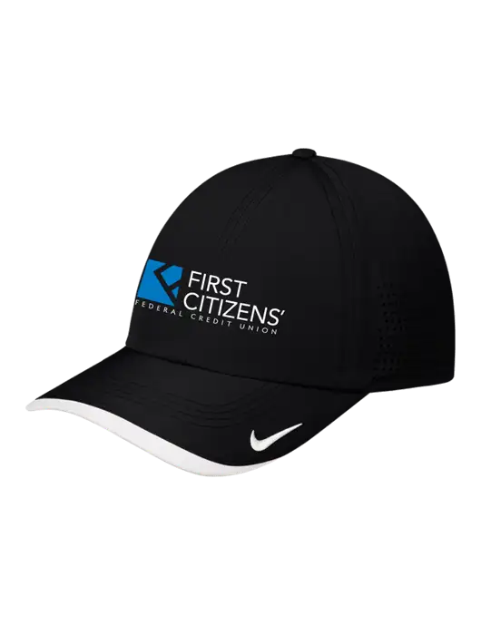 Nike Black/White Dri-FIT Perforated Performance Cap w/First Citizens' Logo