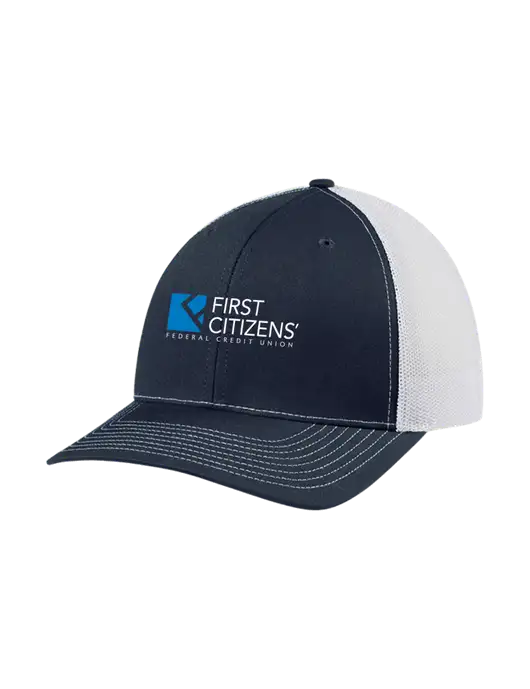 Richardson Adjustable Snapback Original 112 Trucker Cap Navy w/White Mesh w/First Citizens' Logo
