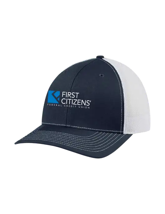 Richardson Adjustable Snapback Original 112 Trucker Cap Navy w/White Mesh w/First Citizens' Logo