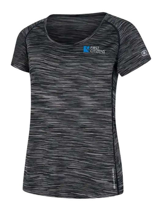OGIO Womens Black Space Dye Verge Scoop Neck w/First Citizens' Logo