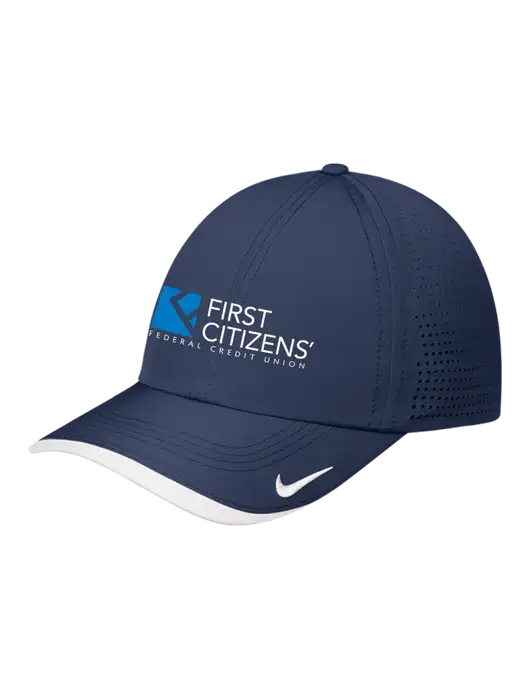 Nike Navy/White Dri-FIT Perforated Performance Cap w/First Citizens' Logo