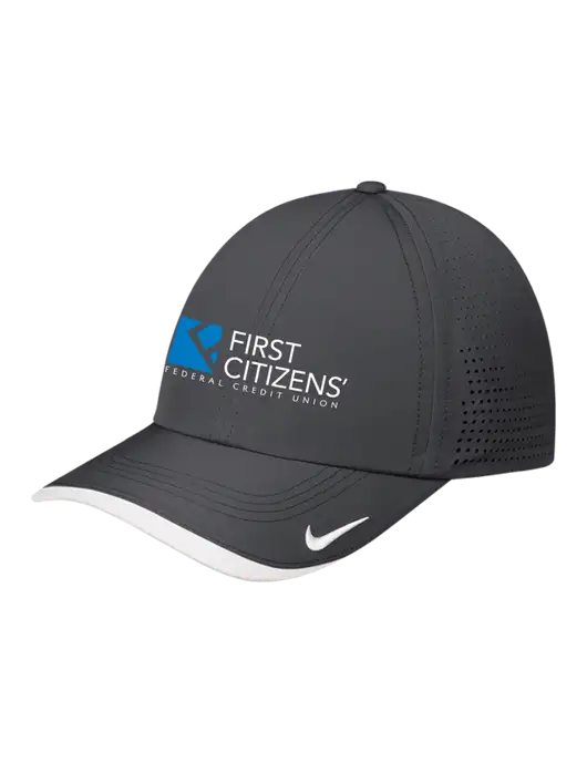 Nike Dark Grey/White Dri-FIT Perforated Performance Cap w/First Citizens' Logo
