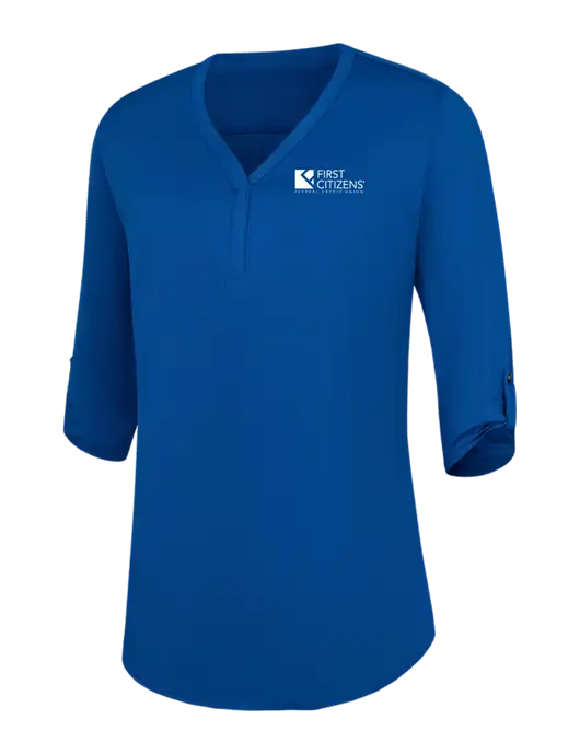 Womens Royal City Stretch 3/4-Sleeve Tunic w/First Citizens' Logo