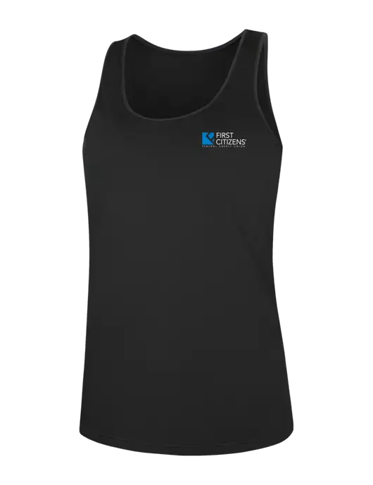 Womens Black PosiCharge Competitor Racerback Tank w/First Citizens' Logo