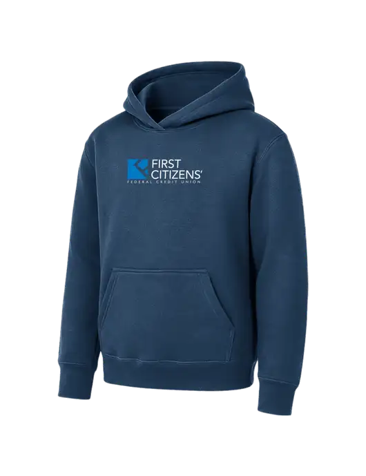 Youth Navy 7.8 oz Pullover Hooded Sweatshirt w/First Citizens' Logo