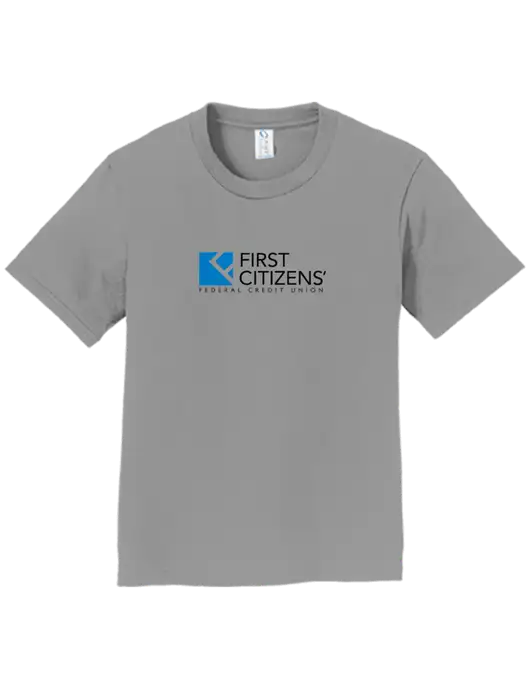Youth Ring Spun Medium Grey 4.5 oz T-Shirt w/First Citizens' Logo
