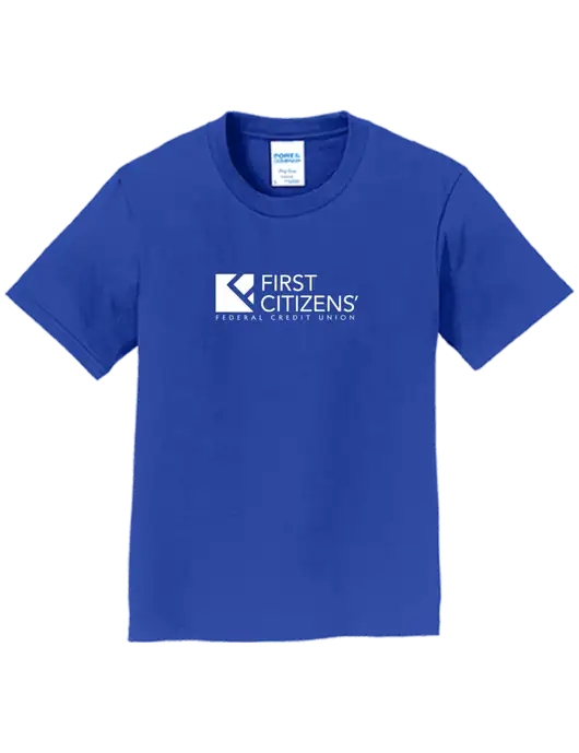 Youth Ring Spun Royal 4.5 oz T-Shirt w/First Citizens' Logo