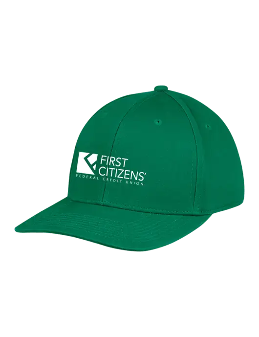 Premium Modern Structured Twill Kelly Green Snapback Cap w/First Citizens' Logo