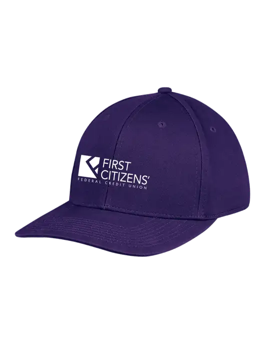 Premium Modern Structured Twill Purple Snapback Cap w/First Citizens' Logo