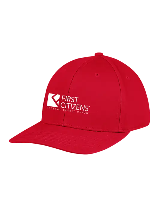 Premium Modern Structured Twill Red Snapback Cap w/First Citizens' Logo