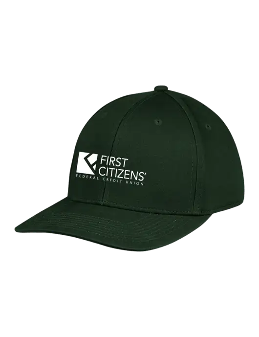 Premium Modern Structured Twill Dark Green Snapback Cap w/First Citizens' Logo