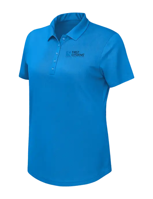 Callaway Womens Birdseye Dark Carolina Blue Polo w/First Citizens' Logo