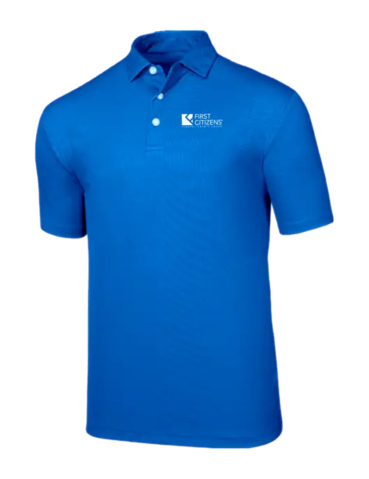 Callaway Birdseye Dark Carolina Blue Polo w/First Citizens' Logo