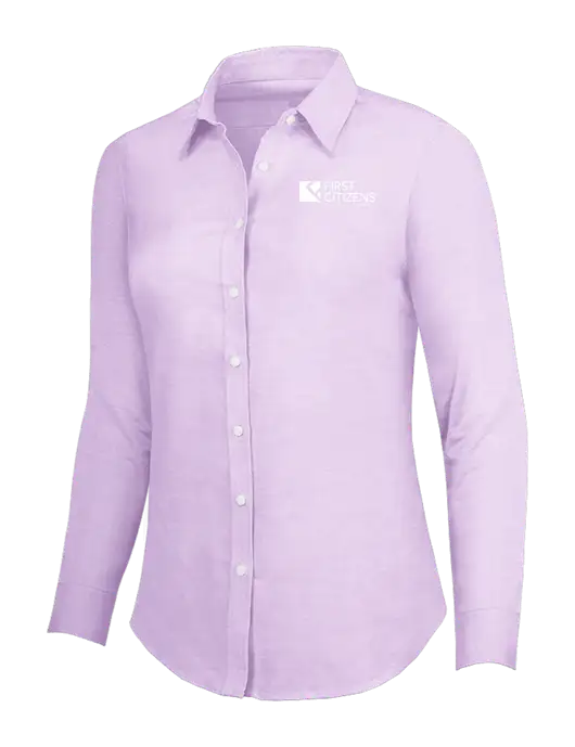 Soft Purple Womens SuperPro Oxford Shirt w/First Citizens' Logo
