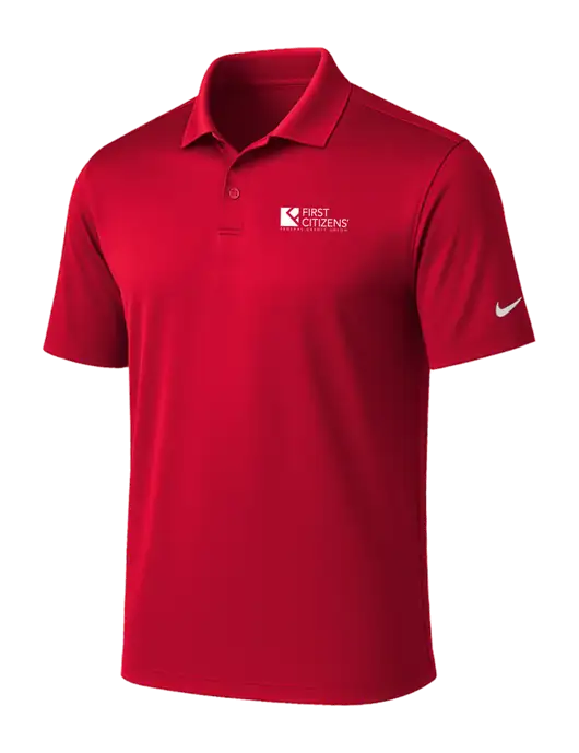NIKE Red Victory Solid Polo w/First Citizens' Logo