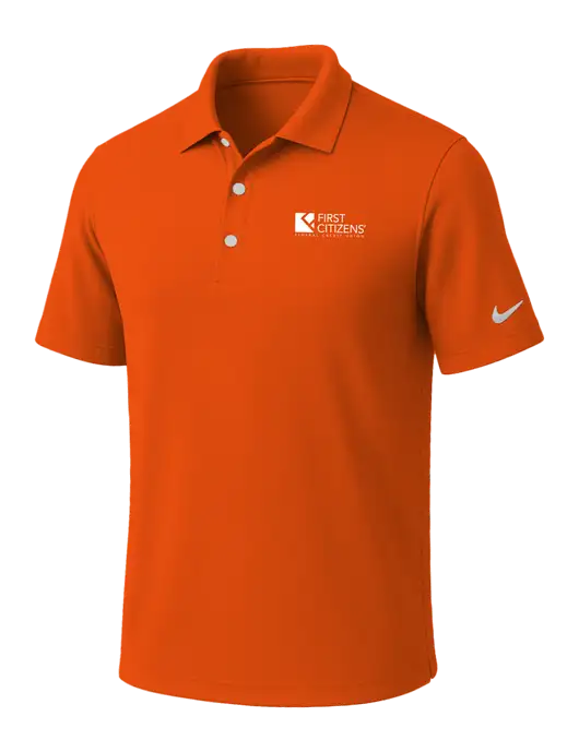 NIKE Orange Dri-Fit Micro Pique Polo w/First Citizens' Logo