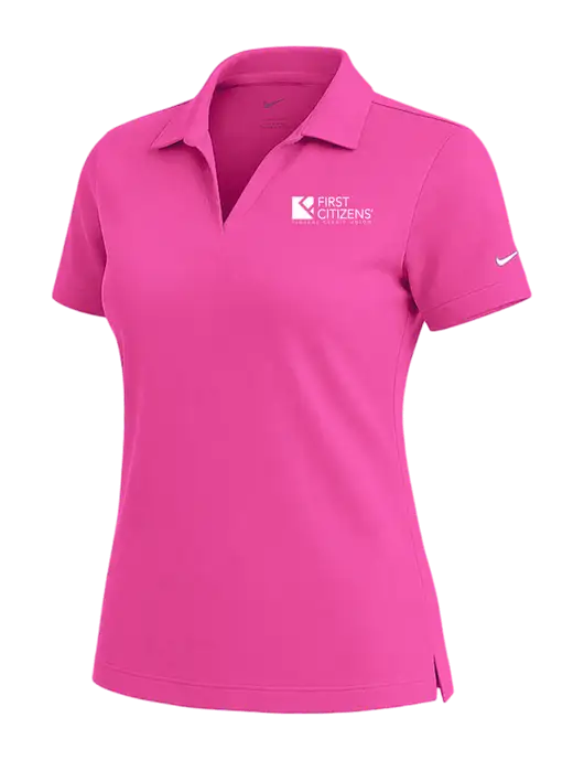 NIKE Fuchsia Womens Dri-Fit Micro Pique Polo w/First Citizens' Logo