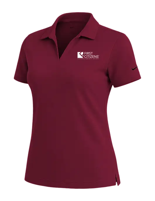 NIKE Cardinal Womens Dri-Fit Micro Pique Polo w/First Citizens' Logo