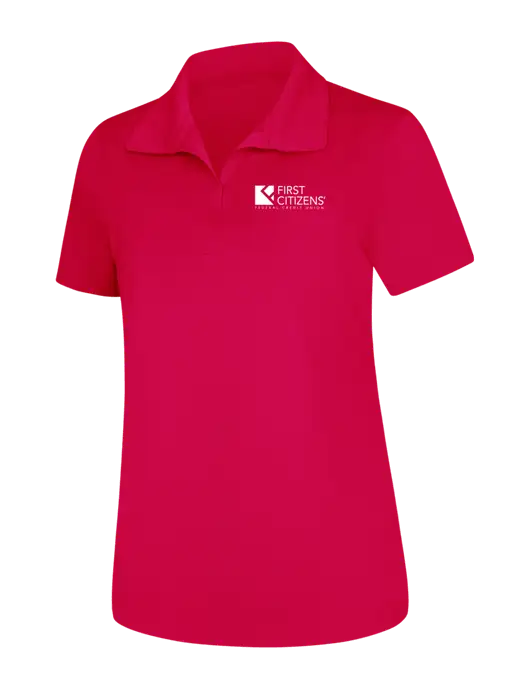 Womens Pink Raspberry Micropique Sport-Wick Polo w/First Citizens' Logo