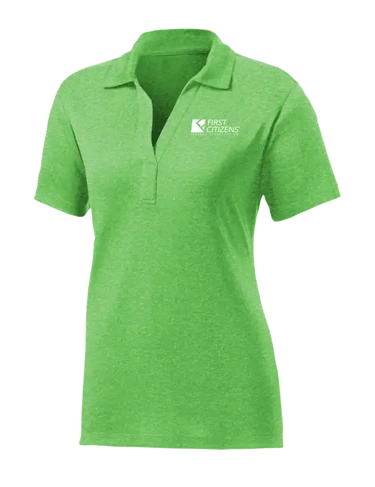 Womens Kelly Green Heather Contender Polo w/First Citizens' Logo