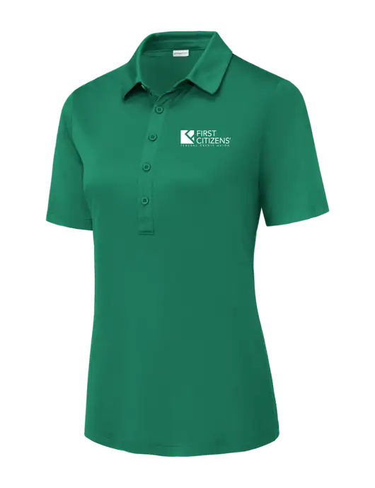 Kelly Green Womens Posi-UV Pro Polo w/First Citizens' Logo
