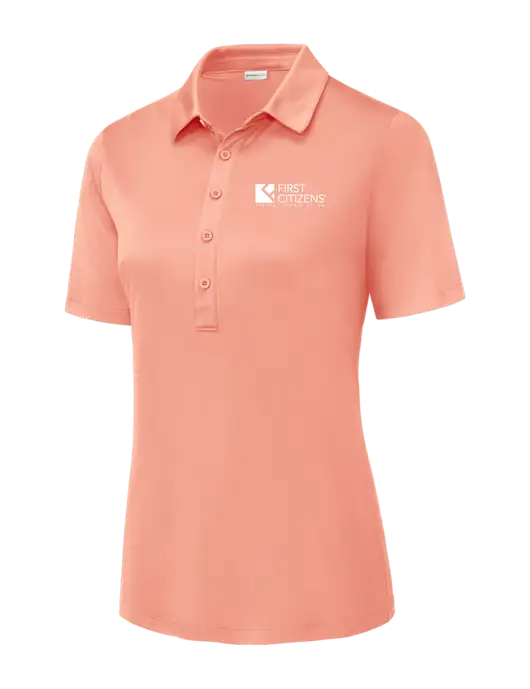 Soft Coral Womens Posi-UV Pro Polo w/First Citizens' Logo