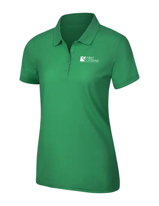 Kelly Green Womens Core Classic Pique Polo w/First Citizens' Logo