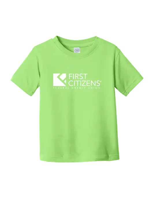 Rabbit Skins Key Lime Toddler Fine Jersey Tee w/First Citizens' Logo