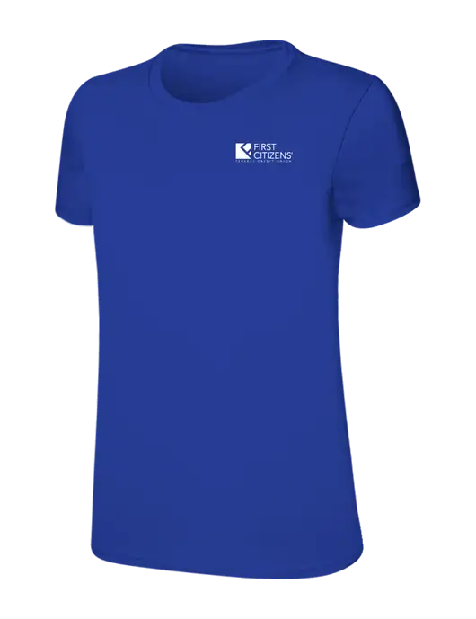 Womens Ring Spun Royal 4.5 oz T-Shirt w/First Citizens' Logo