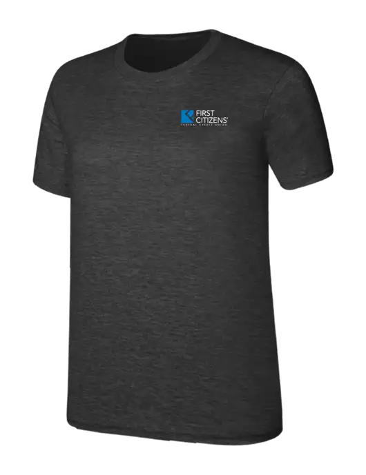 Womens Ring Spun Dark Heather Grey 4.5 oz T-Shirt w/First Citizens' Logo