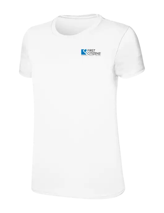 Womens Ring Spun White 4.5 oz T-Shirt w/First Citizens' Logo