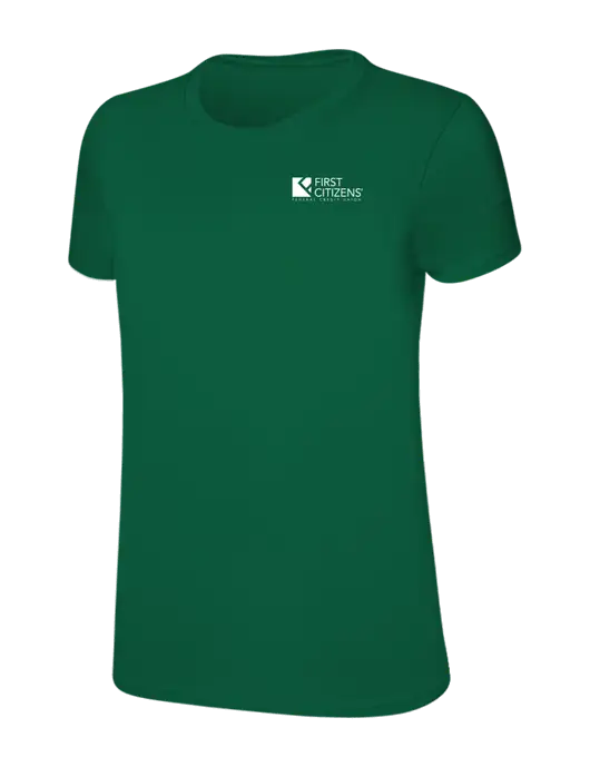 Womens Ring Spun Kelly Green 4.5 oz T-Shirt w/First Citizens' Logo