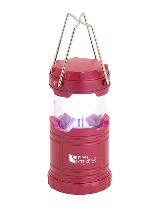 Red Mini Retro Lantern w/First Citizens' Logo