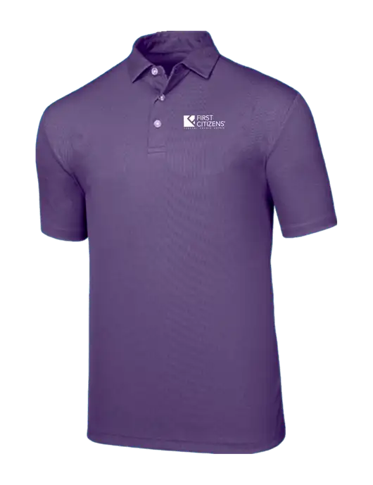 Callaway Birdseye Purple Polo w/First Citizens' Logo
