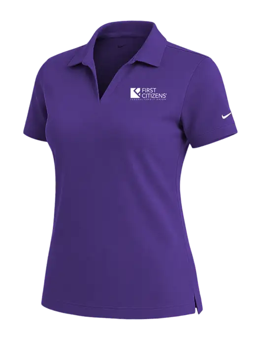 NIKE Purple Womens Dri-Fit Micro Pique Polo w/First Citizens' Logo