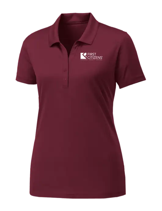 Womens Maroon PosiCharge Competitor Polo w/First Citizens' Logo