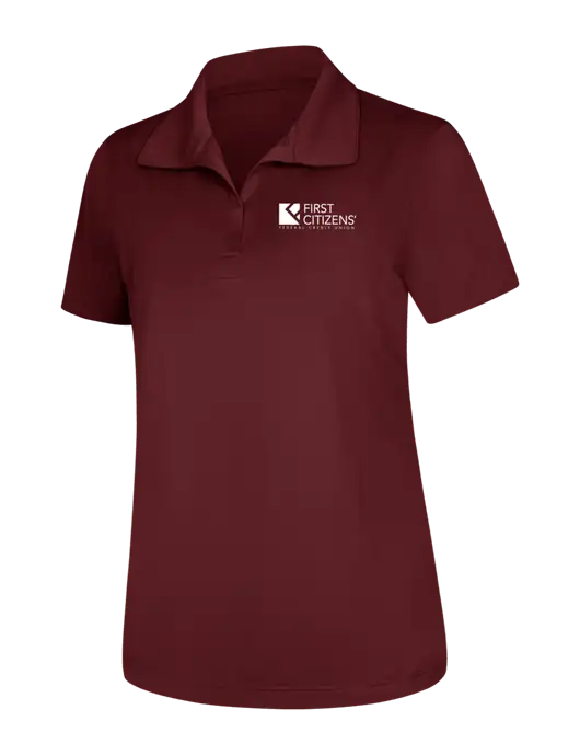 Womens Maroon Micropique Sport-Wick Polo w/First Citizens' Logo