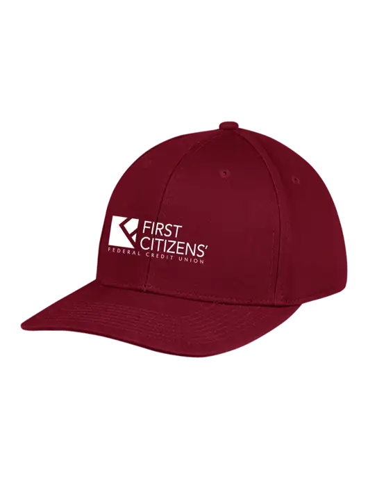 Premium Modern Structured Twill Maroon Snapback Cap w/First Citizens' Logo