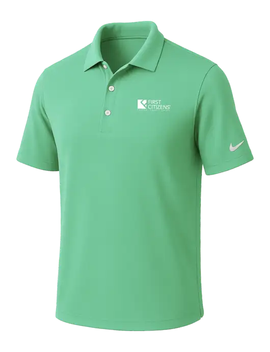 NIKE Very Light Green Dri-Fit Micro Pique Polo w/First Citizens' Logo