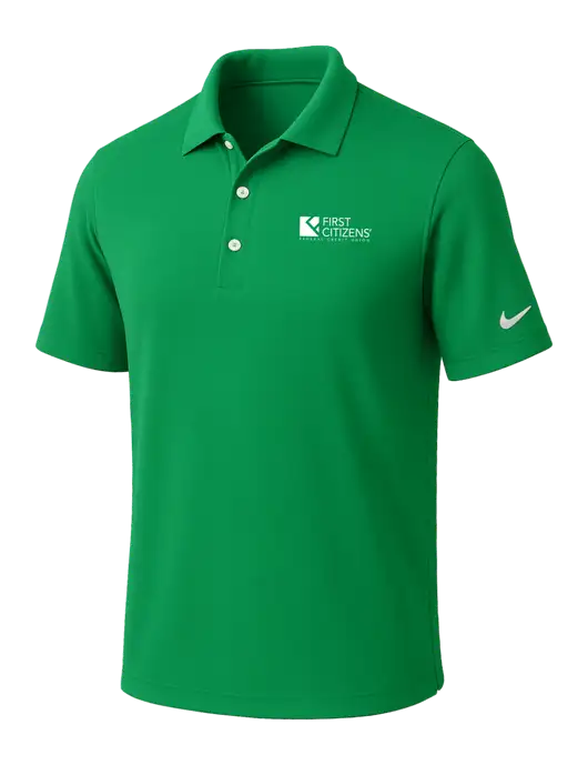 NIKE Kelly Green Dri-Fit Micro Pique Polo w/First Citizens' Logo