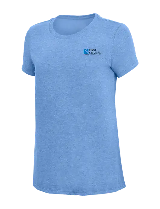 Womens Simply Soft Maritime Frost 4.5oz Poly/Combed Ring Spun Cotton T-Shirt
 w/First Citizens' Logo