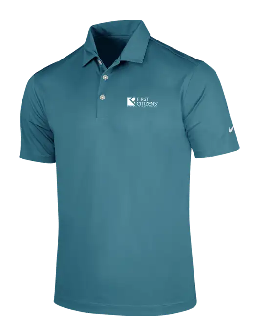 NIKE Dark Teal Dri-Fit Vertical Mesh Polo w/First Citizens' Logo