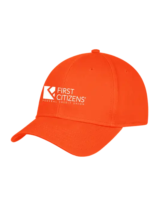 Orange Structured Cap Hook & Loop w/First Citizens' Logo