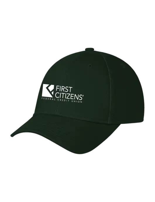 Dark Green Structured Cap Hook & Loop w/First Citizens' Logo
