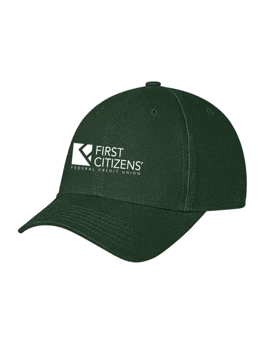 Dark Green Structured Soft Snap Closure Hook & Loop Cap w/First Citizens' Logo