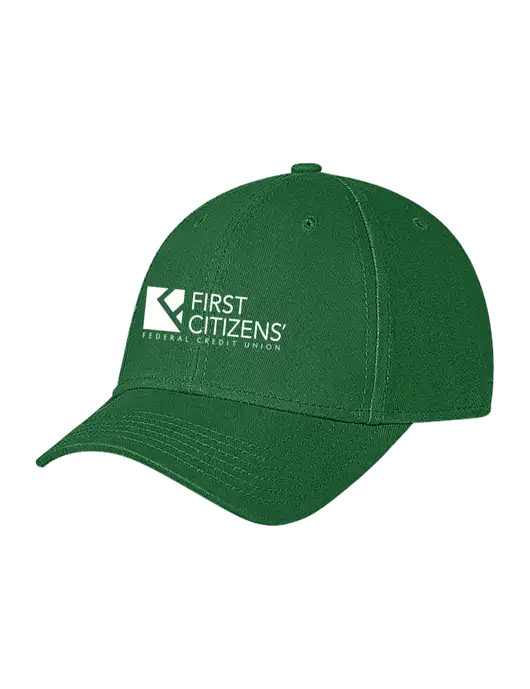 Kelly Green Structured Soft Snap Closure Hook & Loop Cap w/First Citizens' Logo