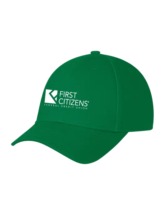 Kelly Green Structured Cap Hook & Loop w/First Citizens' Logo