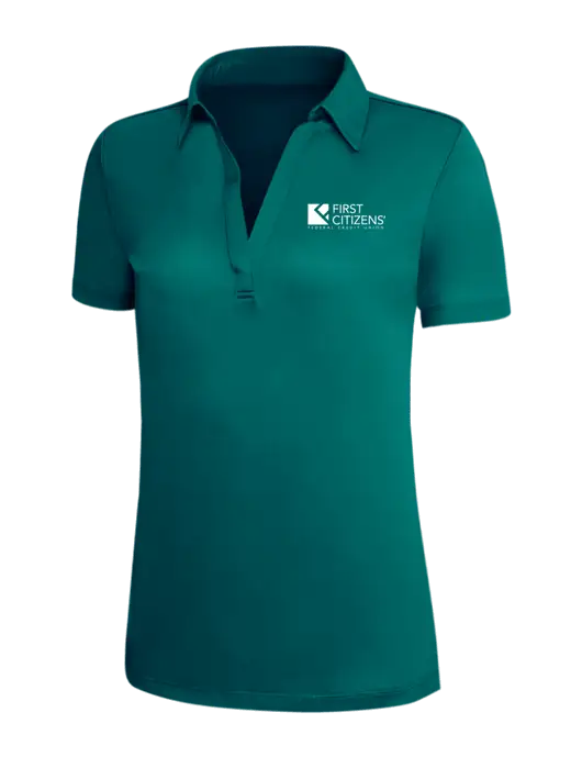 Dark Teal Silk Touch Womens Performance Polo w/First Citizens' Logo